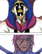 299Mayuri informs.png (869 KB) Mayuri informs Szayelaporro Granz that he must know his name to properly label his specimen jar.