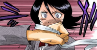 Rukia is surprised when Ichigo locates Yūichi.