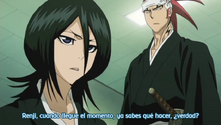 Rukia hablando con Renji