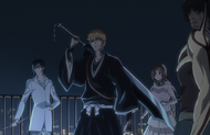 Ichigo and his friends confront the Hollows.