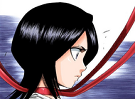 Rukia senses the disappearance of Renji's Reiatsu.