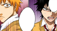 Tatsuki accuses Ichigo of knowing where Orihime is.