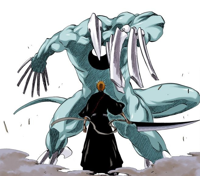 Has anyone else noticed how much more violent the bleach manga is than the  anime. (In the anime the girl runs off after the hollow starts pursuing  ichigo, but here in the