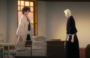 Amagai rozmawia Izuru Kira o przebiegu 3 Dywizji.