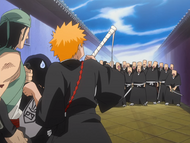 Ichigo and Ganju take Hanatarō hostage.