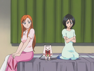 Rukia and Kurōdo comment on the strange powers of the Bount.