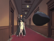 Ichigo and Rukia are confronted by Ugaki's Doll, Gesell.