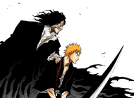 Zangetsu asks Ichigo if he can hear Kenpachi's Zanpakutō crying out.