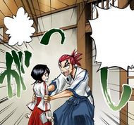 Renji claims to be happy for Rukia.