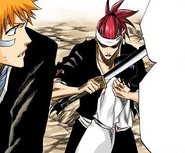 Renji explains his plan to Ichigo.