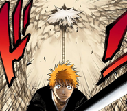 Ichigo is interrupted when Renji bursts through the ceiling of the Study Chamber.