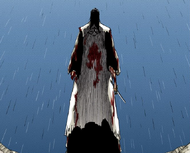 Byakuya stands after Ichigo leaves.