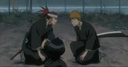 Rukia y Renji encuentran a Ichigo malherido