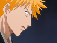 Ichigo asks Ikkaku where Rukia is.