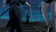 Rukia runs from the Reigai.