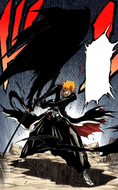 Ichigo uses Getsuga Tenshō a final time against Byakuya.