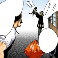 Jinta is confused by Urahara's friendship with Yoruichi Shihōin.