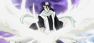 Byakuya using Shūkei: Hakuteiken.