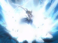 Ichigo begins exerting his  in a surge around him.