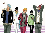 Ichigo, Byakuya, Renji, Grimmjow, and Ulquiorra as the winners of the top 4 best bouts in the sixth popularity poll.