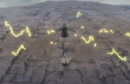 Kusaka transports himself and Hitsugaya to Sōkyoku Hill in Soul Society.