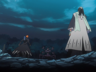 Dalk confronts Ichigo and Byakuya.