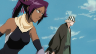 Urahara checks on Yoruichi.