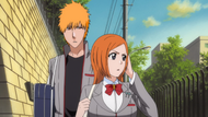 Orihime gets ready to protect Ichigo.