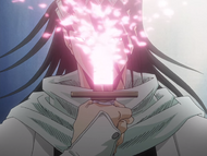 Byakuya releases his Shikai, Senbonzakura.