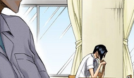 Uryū ponders the return of his powers next to Ichigo.