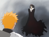 Zangetsu confronts Ichigo for running away from Urahara.