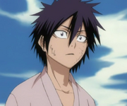 Hisagi saat kecil setelah diselamatkan dari serangan Hollow.