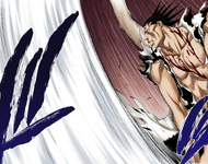 Kenpachi performs Ryōdan.