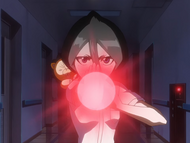 Rukia uses Hadō #31. Shakkahō.