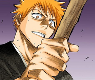 Ichigo envisions the Asauchi he is holding as a stick in comparison to Zangetsu.