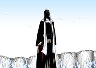 Byakuya stands alone while Rukia is healed.