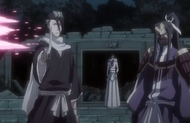 Senbonzakura and Byakuya escape with Muramasa.