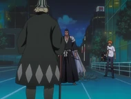 Urahara and Isshin discuss the activity of the Visored.
