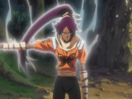 Yoruichi reveals her lightning-based Shunkō abilities.