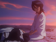 Byakuya apologizes to Rukia.