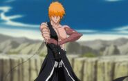 Ichigo przygotowuje się do użycia Ostatecznej Getsugi Tenshō.