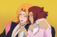 Rangiku compliments Haineko on her statement of being a mature woman.