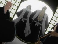 Byakuya i Kenpachi w pokoju Orihime