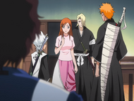 Orihime and Izuru join their friends.