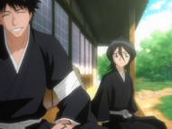 Rukia recognizes Kaien's warmth.