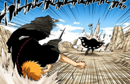 Ichigo dodges a lethal attack from Urahara.