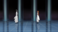 Orihime and Ulquiorra talking