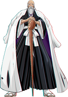 Captain-Commander of the Gotei 13 and captain of the First Division, Genryūsai Shigekuni Yamamoto.