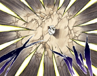 Aizen is attacked with Higa Zekkō.