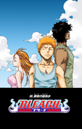 Orihime, Ichigo, and Sado on the cover of Chapter 68.